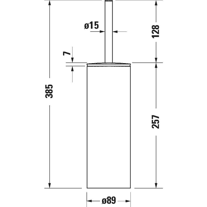 Duravit 99284600 - Samostojeća WC četka D-CODE mat crne boje