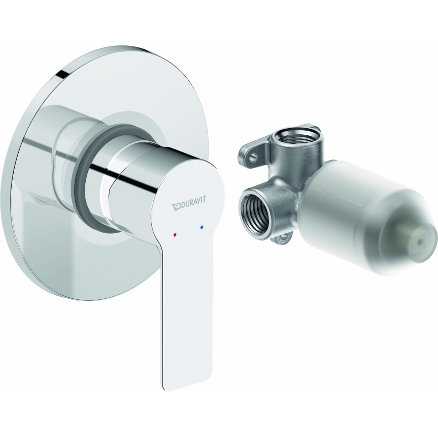 Duravit DC4210007010 - Tuš baterija za podžbuknu ugradnju D-CODE, sjajni hrom