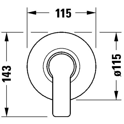 Duravit DC4210007010 - Tuš baterija za podžbuknu ugradnju D-CODE, sjajni hrom