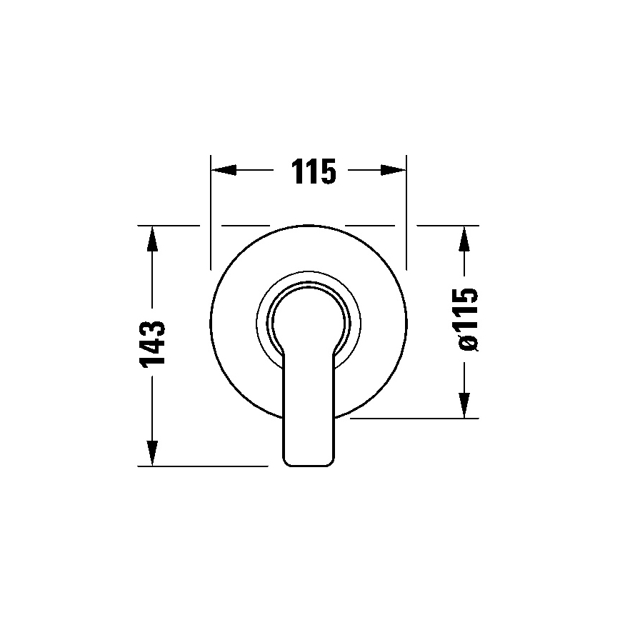 Duravit DC4210007046 - Tuš baterija za podžbuknu instalaciju D-CODE mat crne boje
