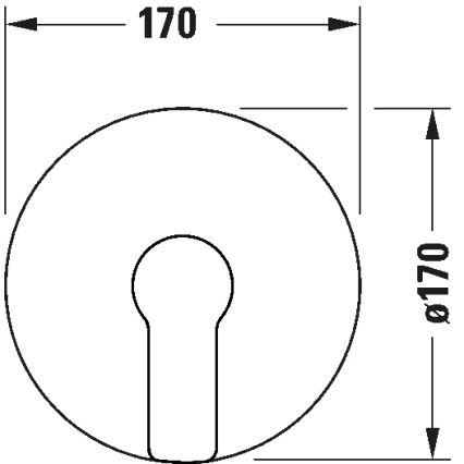 Duravit DC4210010010 - Tuš baterija za podžbuknu ugradnju D-CODE, sjajni hrom