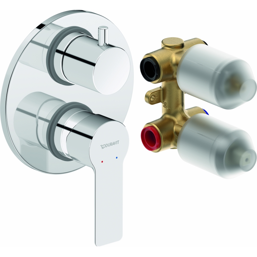 Duravit DC5210008010 - Tuš baterija za podžbuknu ugradnju D-CODE, sjajni hrom