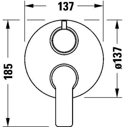 Duravit DC5210008010 - Tuš baterija za podžbuknu ugradnju D-CODE, sjajni hrom