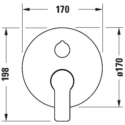Duravit DC5210012046 - Podžbukna baterija za kadu D-CODE, mat crne boje