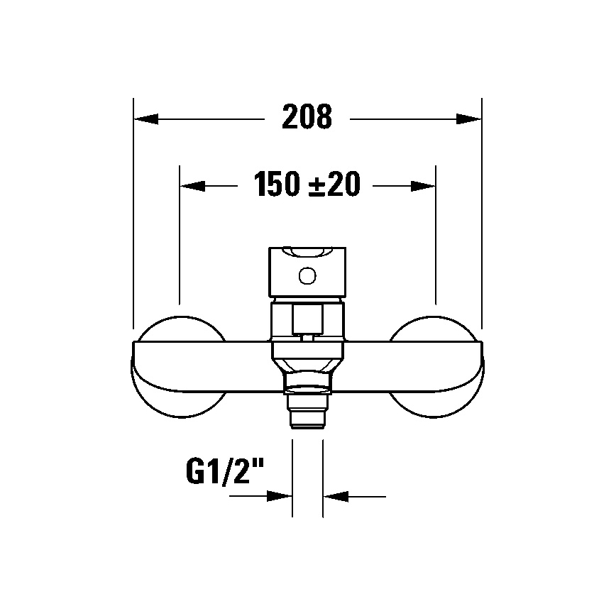 Duravit DC5230001010 - Kadna baterija D-CODE, sjajni hrom