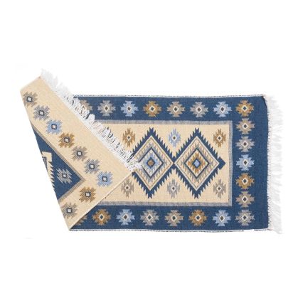 Dvostrani orijentalni kilim KILIM 80x150 cm plavi/bež