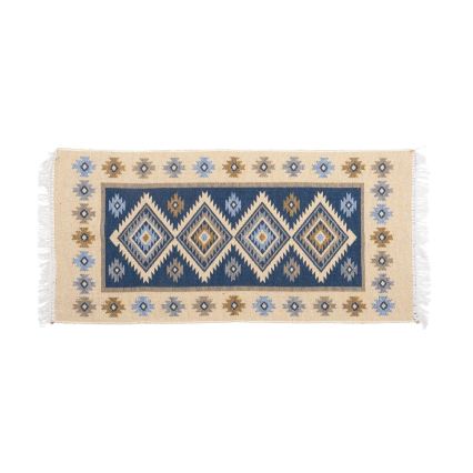 Dvostrani orijentalni kilim KILIM 80x150 cm plavi/bež