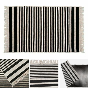 Dvostrani tepih KILIM GOLD 80x150 cm crna/bela