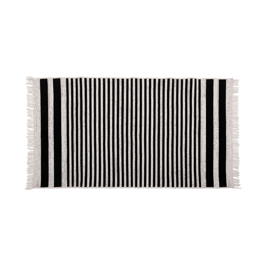 Dvostrani tepih KILIM GOLD 80x150 cm crna/bela