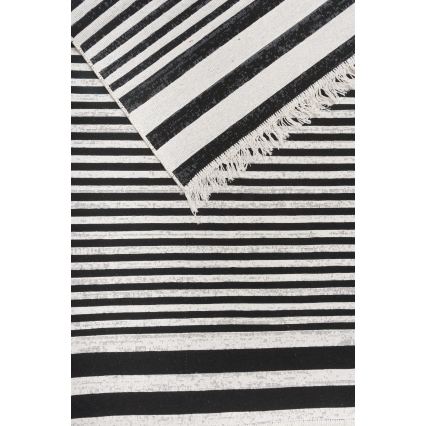 Dvostrani tepih KILIM GOLD 80x150 cm crna/bela