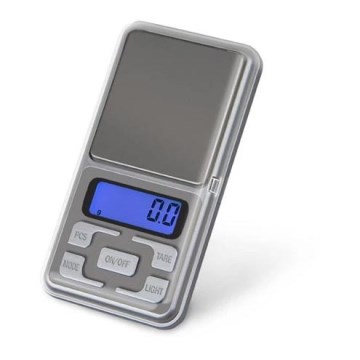 Džepna vaga, kapacitet 550 g, napajanje 2xAAA, siva