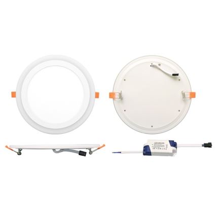 LED ugradno stropno svetlo DUO LED/6W/230V + LED/3W