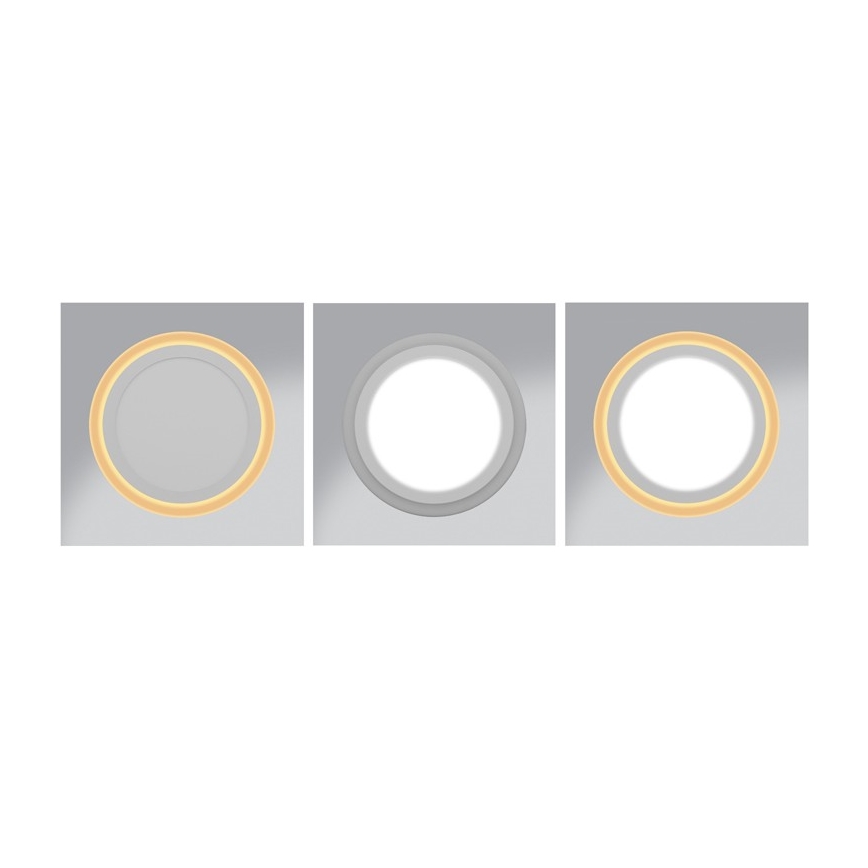 LED ugradno stropno svetlo DUO LED/6W/230V + LED/3W