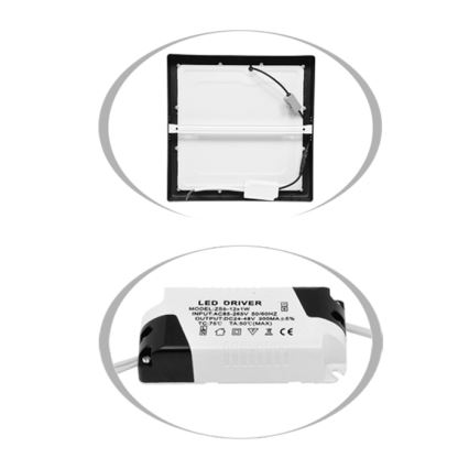 LED plafonsko svetlo RAFA LED/25W/230V 3000/4000/6000K 30x30 cm crna