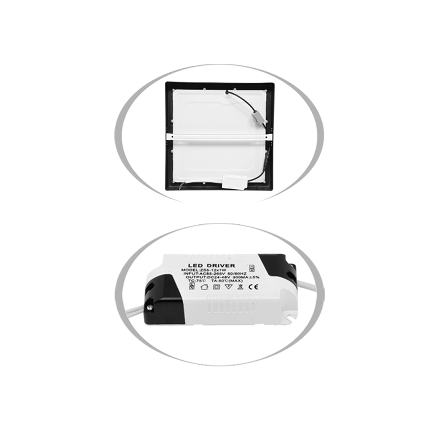 LED plafonsko svetlo RAFA LED/25W/230V 3000/4000/6000K 30x30 cm crna