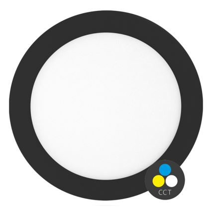 LED ugradno svetlo za kupatilo LADA LED/25W/230V 3000/4000/6000K prečnik 30 cm IP44 crna
