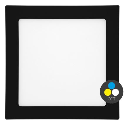 LED kupatilsko ugradno svetlo RAFA LED/25W/230V 3000/4000/6000K 30x30 cm IP44 crno