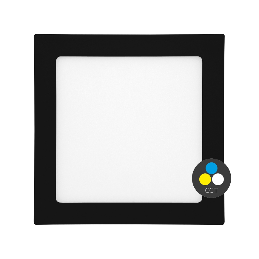 LED kupatilsko ugradno svetlo RAFA LED/25W/230V 3000/4000/6000K 30x30 cm IP44 crno