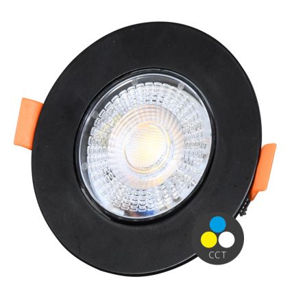 LED prigušiva ugradna stropna svetiljka ZITA LED/3/5/7W/230V 3000/4000/6000K prečnik 9 cm crna