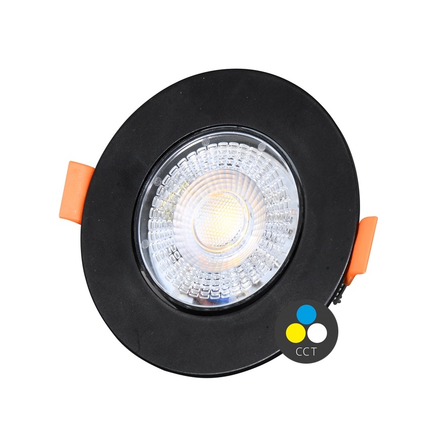 LED prigušiva ugradna stropna svetiljka ZITA LED/3/5/7W/230V 3000/4000/6000K prečnik 9 cm crna