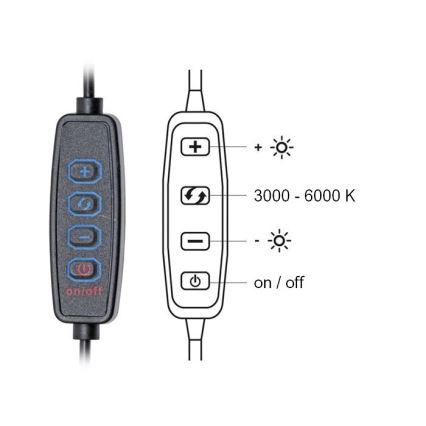 LED prigušiva stona lampa LIPA LED/10W/230V 3000-6000K bela
