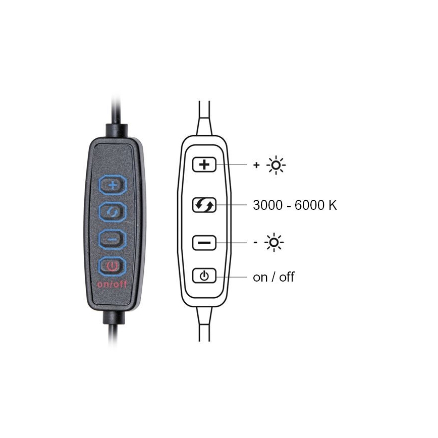 LED prigušiva stona lampa PRIM LED/10W/230V 3000-6000K crna