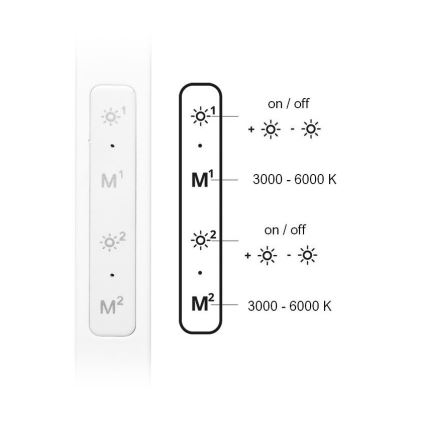 LED prigušiva stona lampa SPACE LED/8W + LED/11W/230V 3000-6000K bela