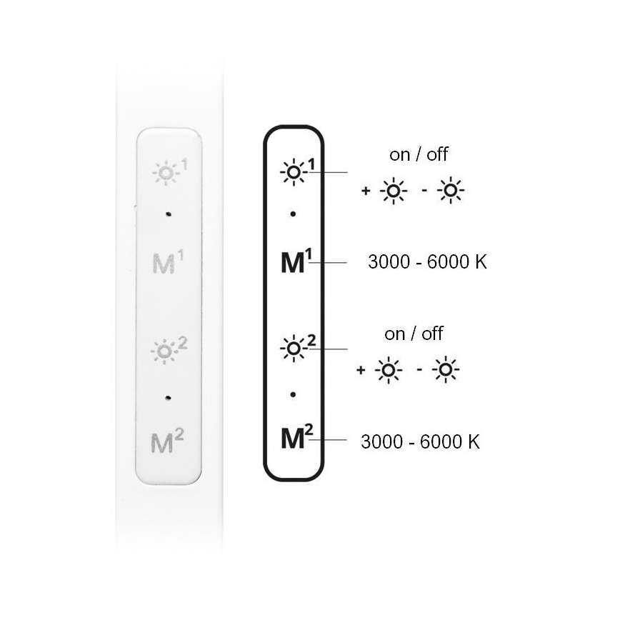 LED prigušiva stona lampa SPACE LED/8W + LED/11W/230V 3000-6000K bela