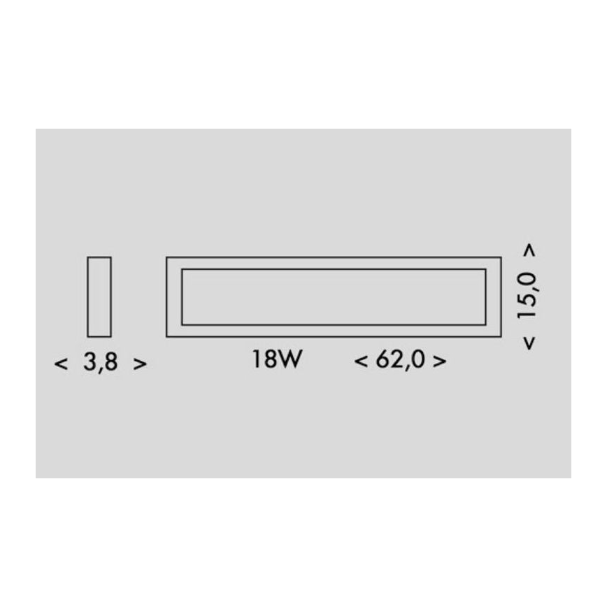 LED stropno svetlo PILO LED/18W/230V 4100K 62 cm belo