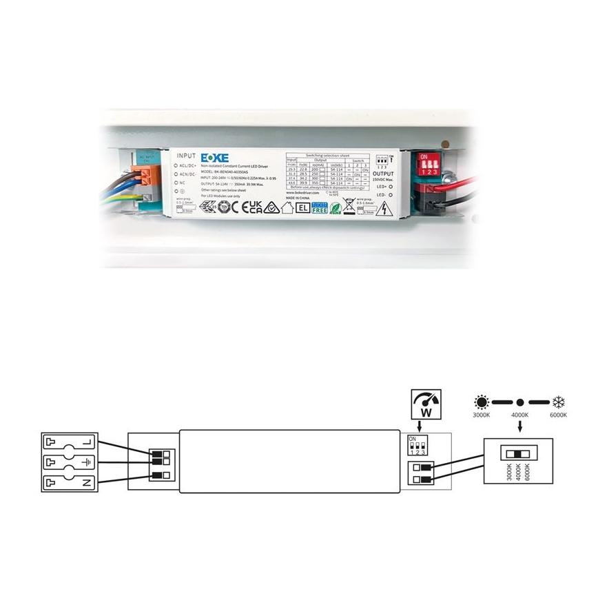 LED fluorescentno svetlo VELO LED/24/32/40W/230V 3000/4000/6000K 120 cm belo