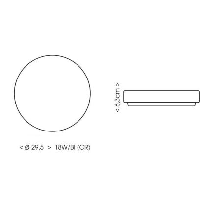 LED plafonsko svetlo za kupatilo LIRA LED/18W/230V 4000K Ø 29,5 cm IP44 belo