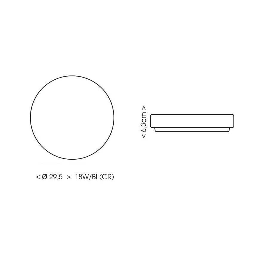LED plafonsko svetlo za kupatilo LIRA LED/18W/230V 4000K Ø 29,5 cm IP44 belo