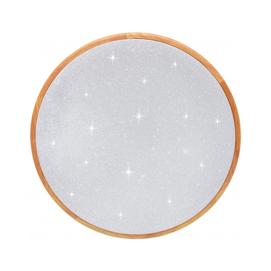 LED prigušiva stropna svetiljka LENA LED/24W/230V 3000-6500K hrast + daljinski upravljač