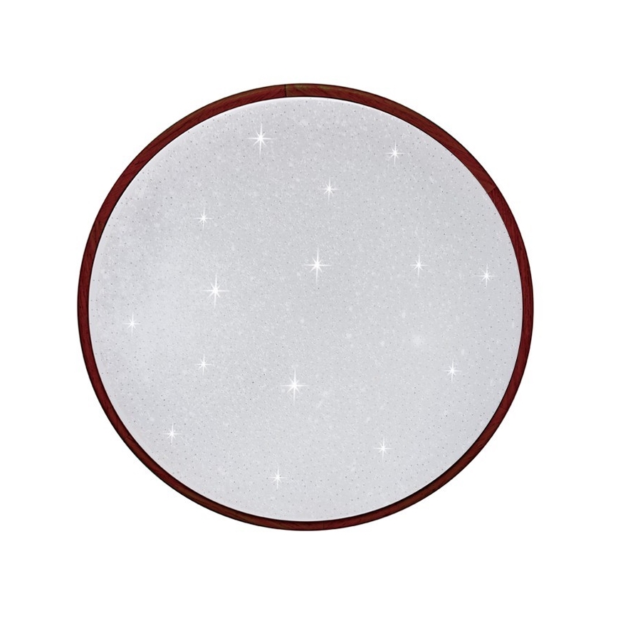 LED prigušiva plafonska svetiljka LENA LED/24W/230V 3000-6500K hrast + daljinski upravljač