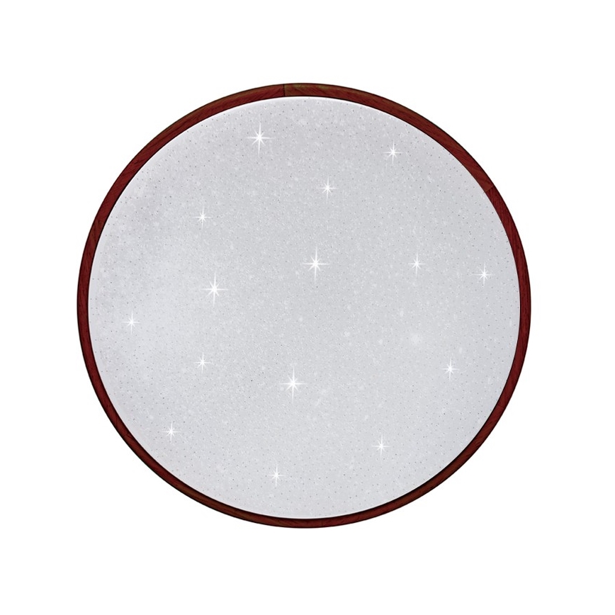 LED prigušiva plafonsko svetlo LENA LED/60W/230V 3000-6500K hrast + daljinski upravljač