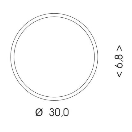 LED spoljašnje plafonsko svetlo MARTIN LED/15W/230V 3000/4000K prečnik 30 cm IP65 crna