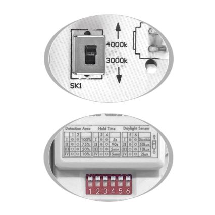 LED spoljno plafonsko svetlo sa senzorom MARTIN LED/15W/230V 3000/4000K prečnik 30 cm IP65 crno