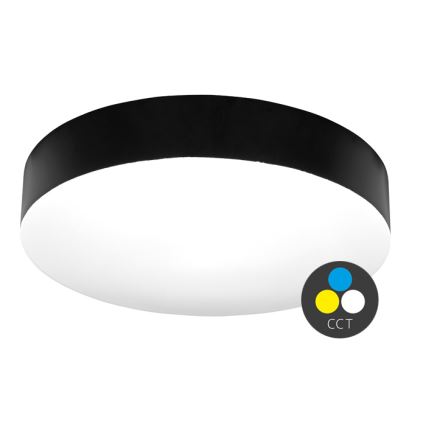 LED plafonsko svetlo za kupatilo MAKARON LED/50W/230V 3000/4000/6000K prečnik 50 cm IP44 crna