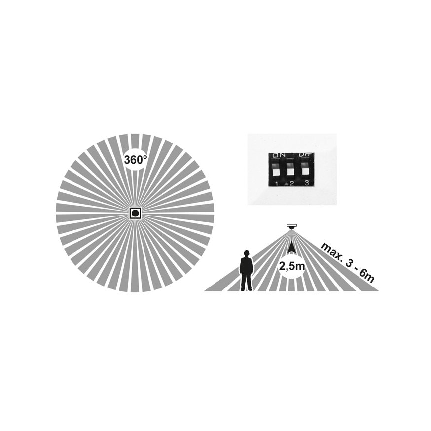 LED prigušiva ugradna plafonska lampa sa senzorom LEXA LED/6/12/18W/230V 3000/4000/6000K Ø 22,5 cm bela