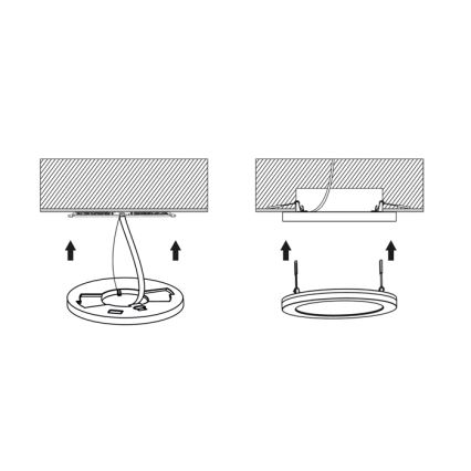 LED prigušiva ugradna plafonska svetiljka sa senzorom LEXA LED/6/12/18W/230V 3000/4000/6000K, prečnik 22,5 cm, crna