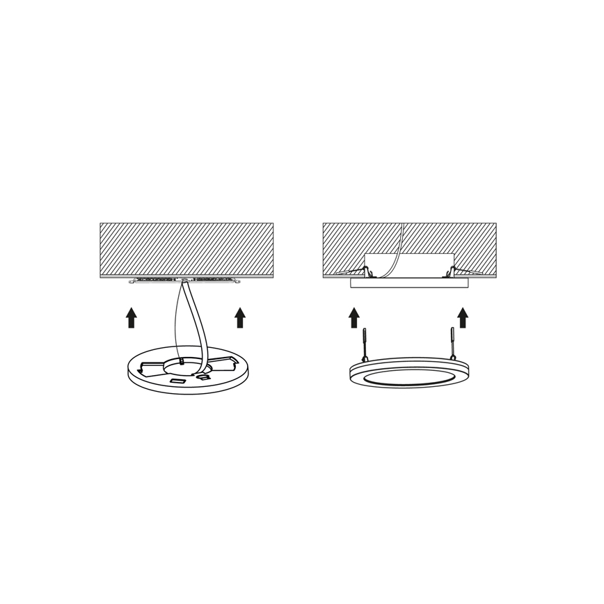 LED prigušiva ugradna plafonska svetiljka sa senzorom LEXA LED/12/18/24W/230V 3000/4000/6000K prečnik 30 cm bela