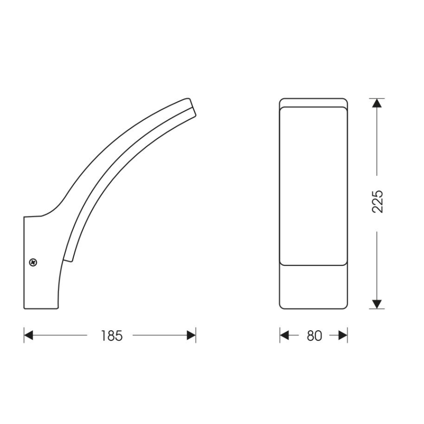 LED spoljašnje zidno svetlo sa senzorom RITA LED/12W/230V 4000K IP65