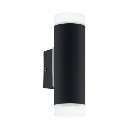 Eglo 13709 - LED spoljašnje zidno svetlo RIGA 2xGU10/4,6W/230V IP44 crna
