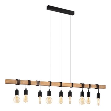 Eglo 182429 - Luster na sajli TOWNSHEND 9xE27/60W/230V