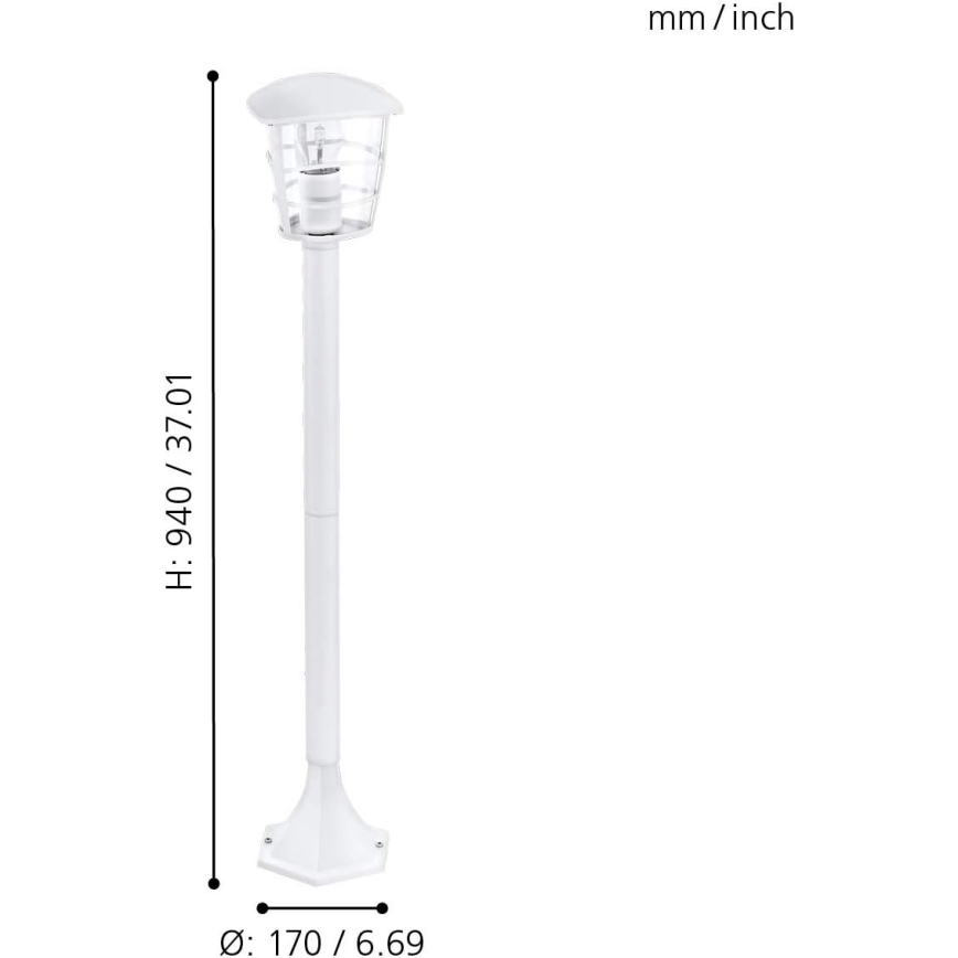 Eglo 18799 - LED spoljašnja lampa ALORIA 1xE27/8,5W/230V IP44 bela
