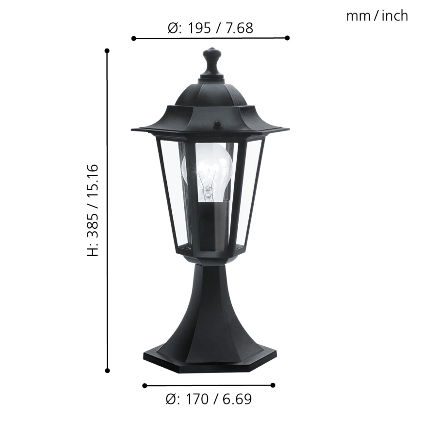 EGLO - Spoljašnja lampa 1xE27/60W crna IP44