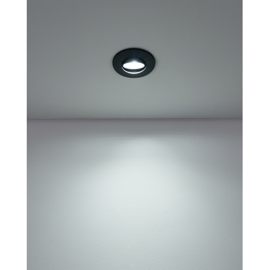 Eglo - Komplet 7x LED ugradno stropno svetlo LED/4,9W/230V 2700/4000/6500K, prečnik 9 cm, crno