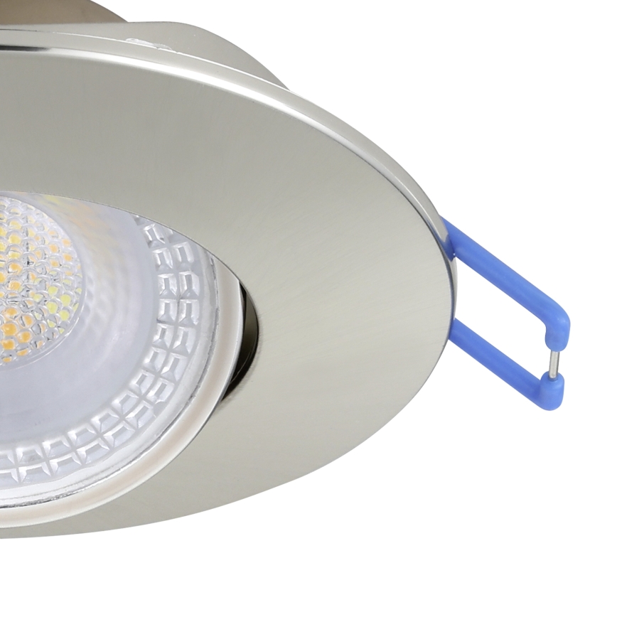 Eglo - KOMPLET od 3 LED ugradnih svetiljki LED/4,9W/230V 2700/4000/6500K, prečnik 9 cm, mat hrom