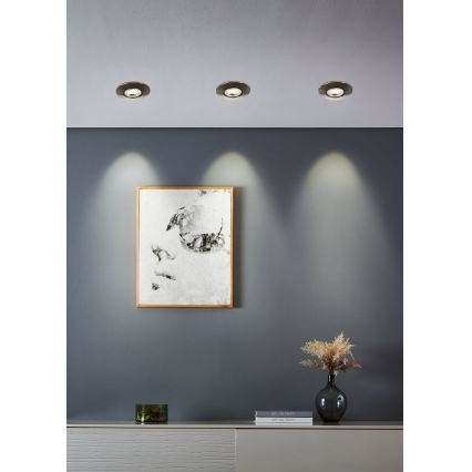 Eglo - Komplet 5x LED ugradnih svetiljki LED/4,9W/230V 2700/4000/6500K prečnik 9 cm mat hrom