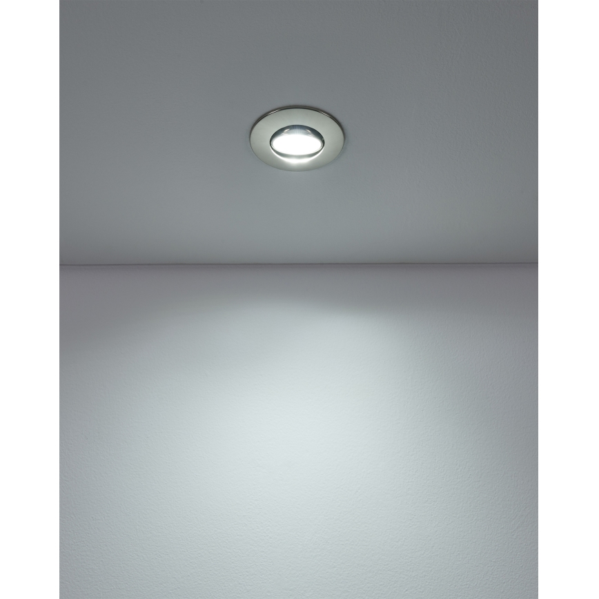 Eglo - Komplet od 10 LED ugradnih plafonskih svetala LED/4,9W/230V 2700/4000/6500K prečnik 9 cm mat hrom